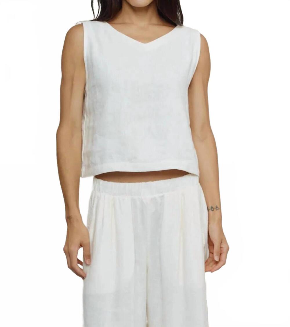 NEW JUNGMAVEN teton hemp tank top in washed white organic